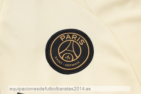 Nuevo Conjunto Completo Sudadera Jugadores Entrenamiento Paris Saint Germain 23/24 Amarillo Negro Baratas